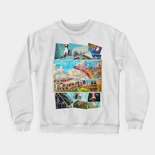 Greetings from Singapore colorful vintage style retro souvenir Crewneck Sweatshirt